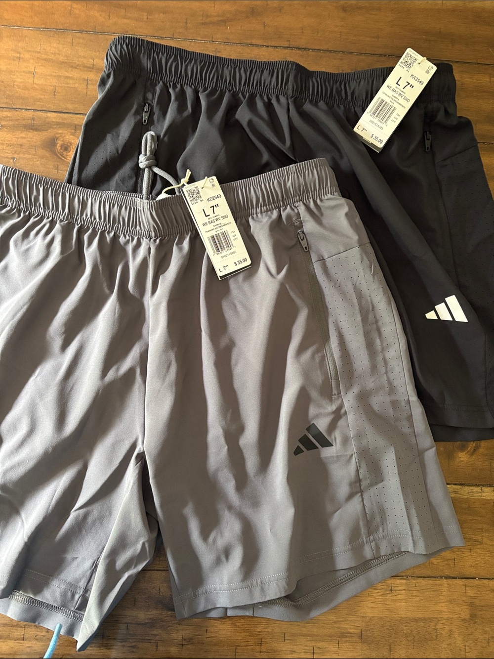 Adidas Men’s set lot of 2 Athletic sports Performance 7" Shorts size large NWT